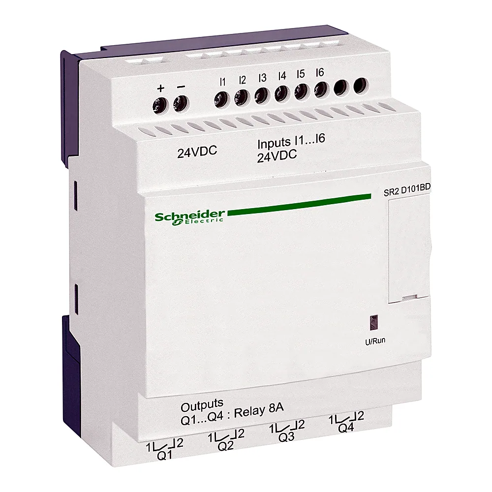 Інтелектуальне реле Zelio Logic 6 входів 4 релейні виходи DC 24 В без дисплея Schneider Electric SR2D101BD