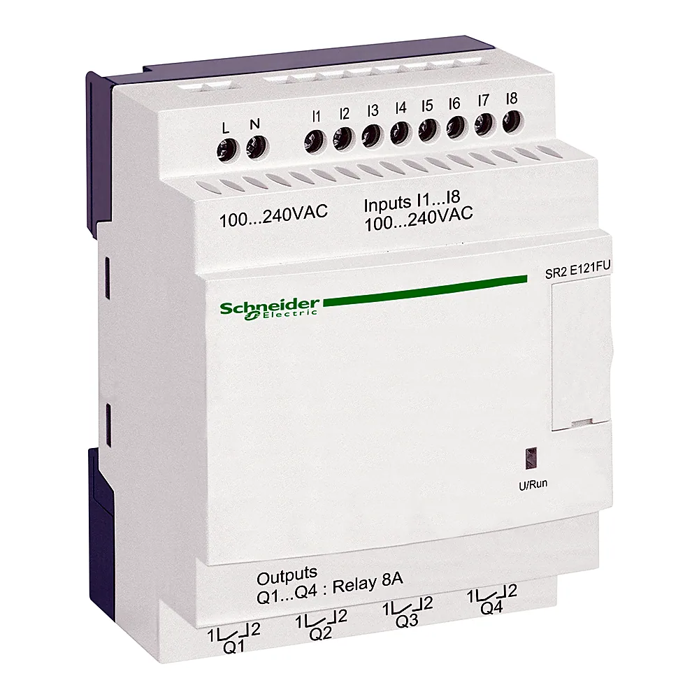 Інтелектуальне реле Zelio Logic 8 входів 4 релейні виходи AC 100-240 В з годинником Schneider Electric SR2E121FU