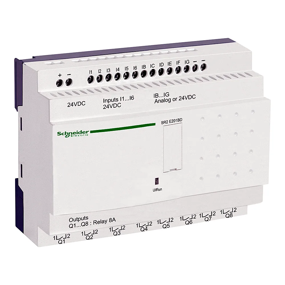 Інтелектуальне реле Zelio Logic 12 входів 8 релейних виходів DC 24 В з годинником Schneider Electric SR2E201BD