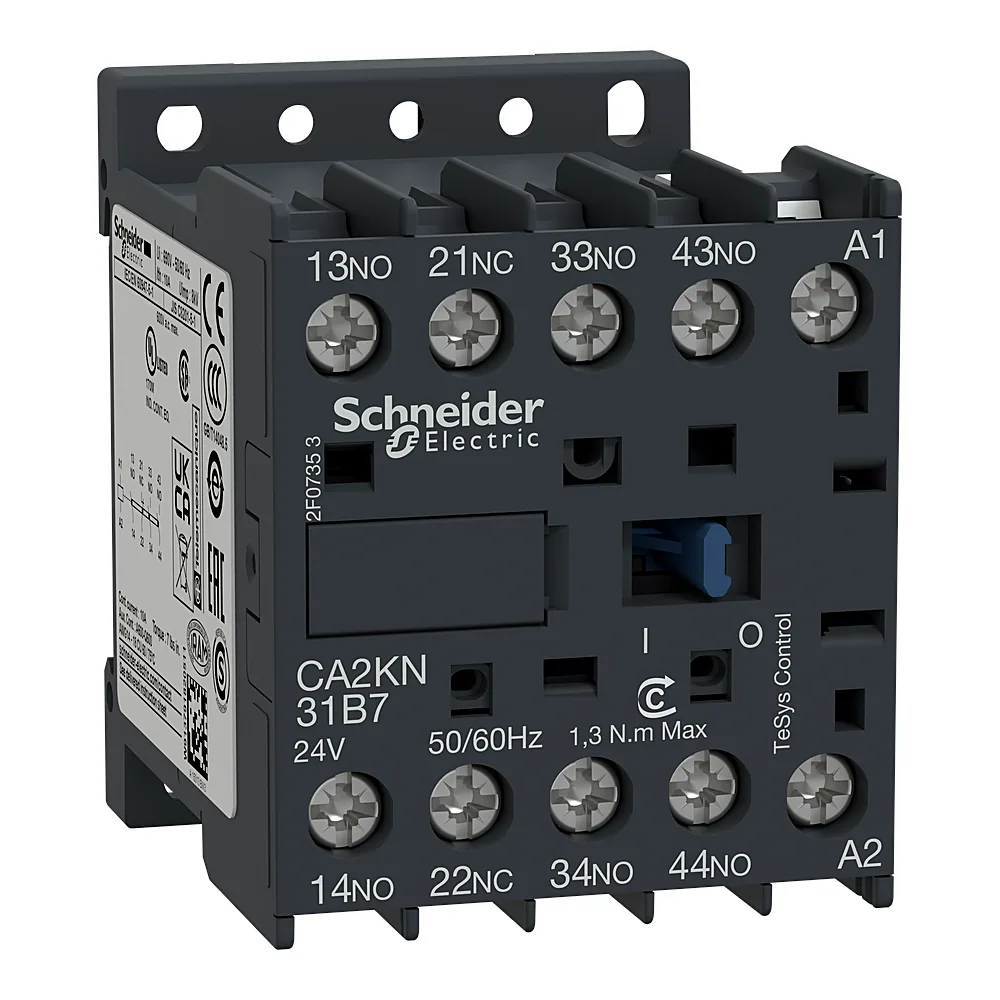 Проміжне реле TeSys K 3NO+1NC котушка 110 В AC 50/60 Гц гвинтові затискачі Schneider Electric CA2KN31F7