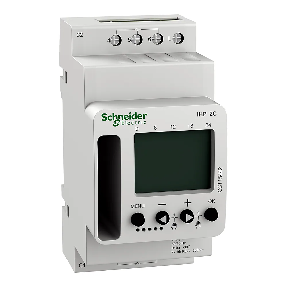 Реле часу Acti9 IHP програмоване 2 канали Schneider Electric CCT15442