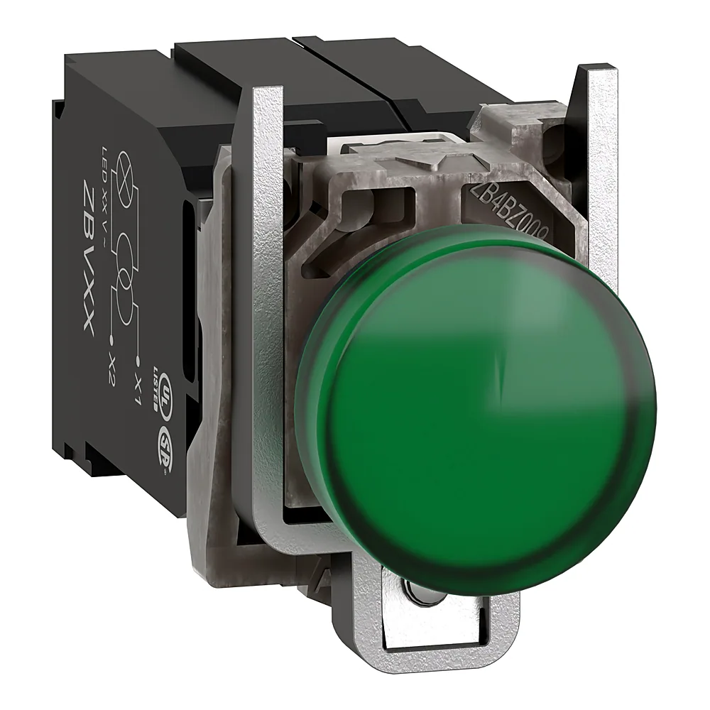 Сигнальна лампа Harmony XB4 D22 мм світлодіодна 400 В AC 50 Гц зелена Schneider Electric XB4BV5B3