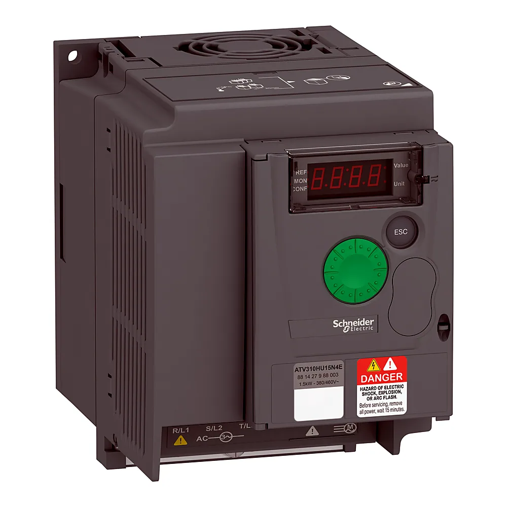 Перетворювач частоти Altivar ATV310 1,5 кВт 380-460 В 3-фазний IP20 без ЕМС-фільтра Schneider Electric ATV310HU15N4E