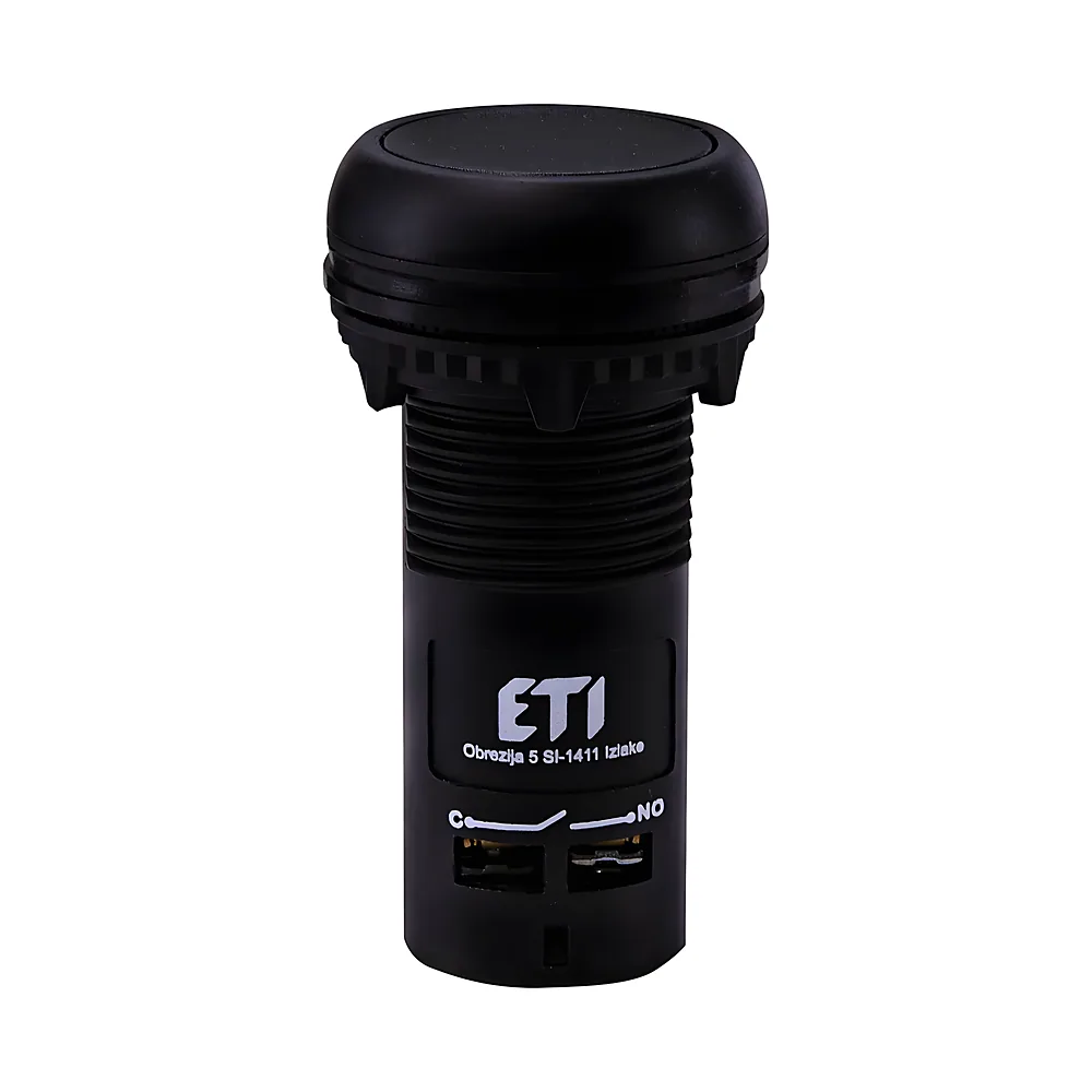 Кнопка керування ECF-11-C заглиблена 1NO+1NC чорна ETI 4771473