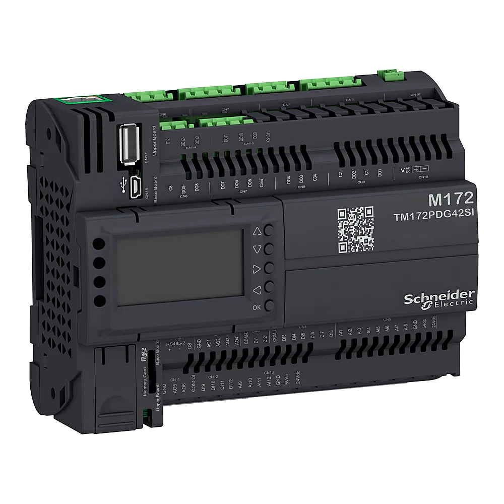 Контролер програмований логічний Modicon M172P з дисплеєм 42 входи/виходи Ethernet 2 SSR ізольований Schneider Electric TM172PDG42SI