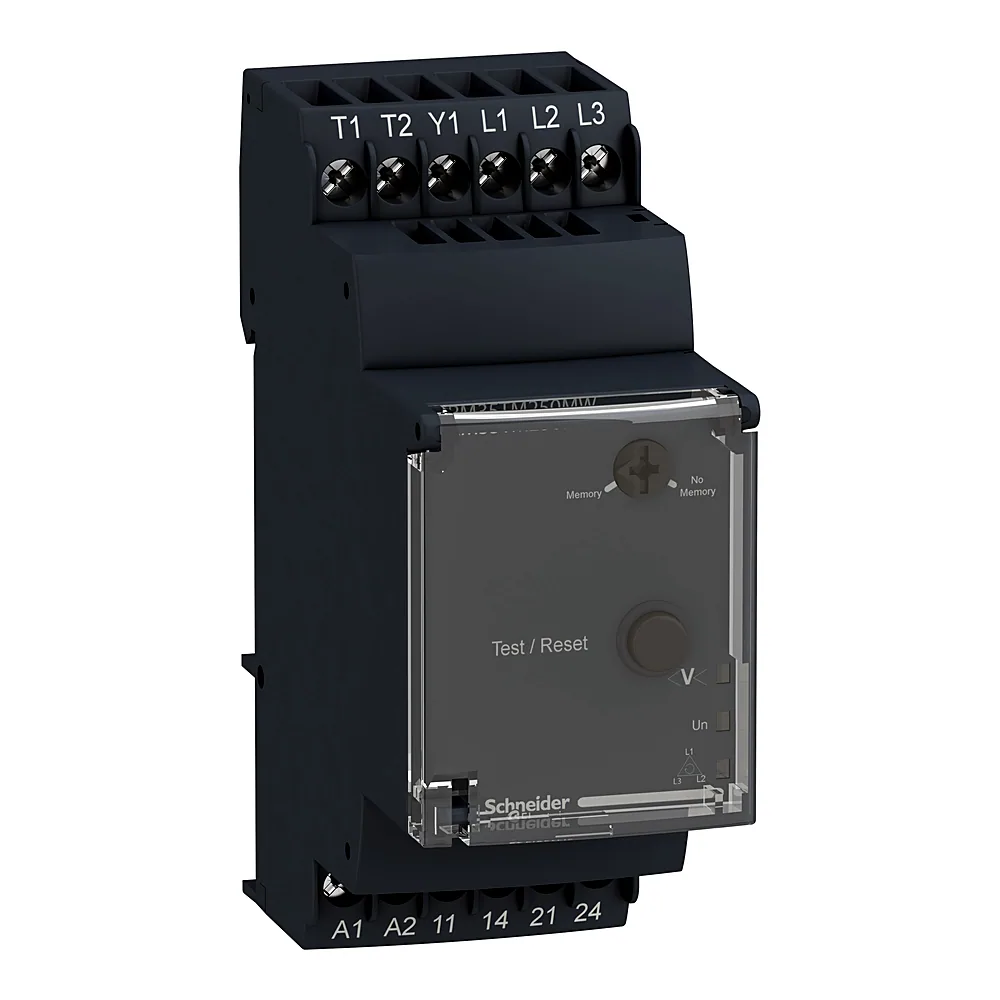 Реле контролю трифазної напруги і температури двигуна 176-528 В 2NO 5 А Schneider Electric RM35TM250MW