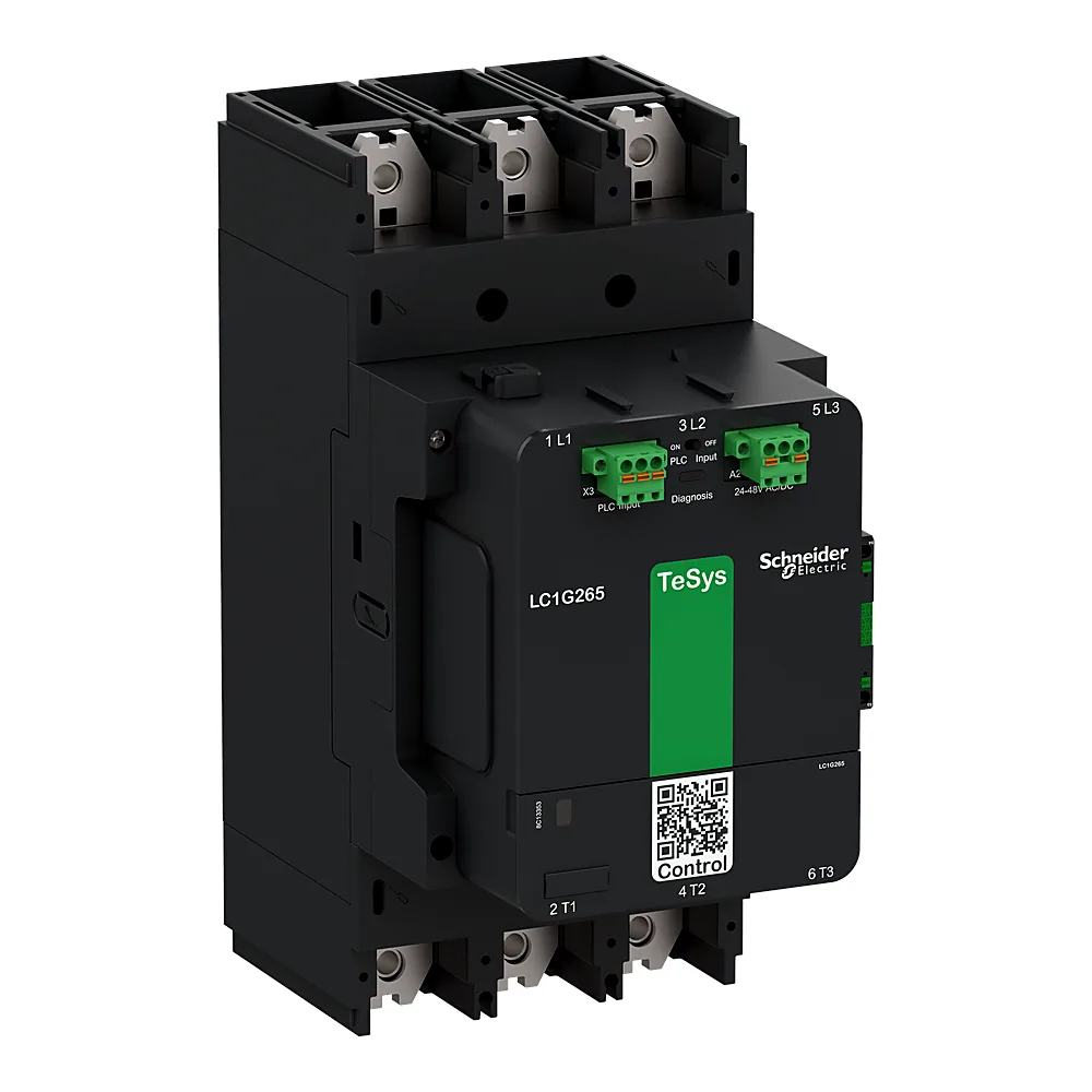 Контактор TeSys Giga 3P 400 А 1NO+1NC котушка 200-500 В AC/DC керування від ПЛК Schneider Electric LC1G400LSEA