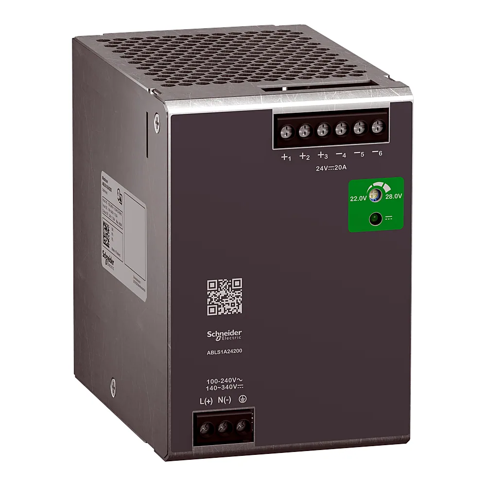 Блок живлення Modicon оптимізований 1-фазний 24 В DC 20 А Schneider Electric ABLS1A24200
