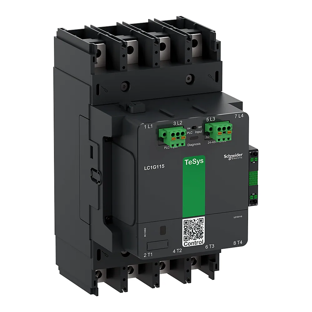 Контактор TeSys Giga 4P 4NO 150 А 1NO+1NC котушка 24-48 В AC/DC керування від ПЛК Schneider Electric LC1G1504BEEA