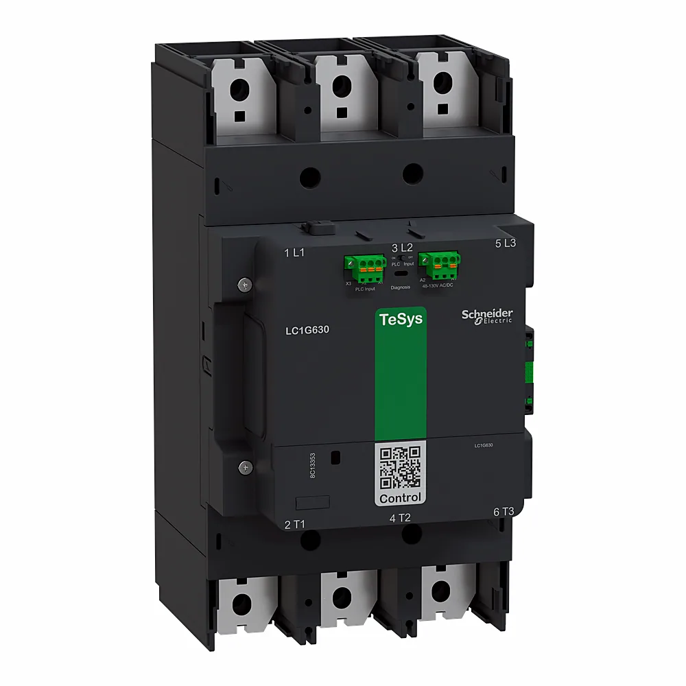 Контактор TeSys Giga 3P 630 А 1NO+1NC котушка 200-500 В AC/DC керування від ПЛК Schneider Electric LC1G630LSEA
