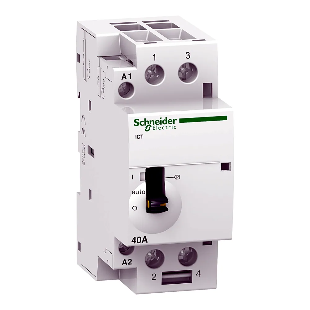 Контактор Acti9 iCT 63 А 2NO 220/240 В AC 50 Гц з ручним керуванням Schneider Electric A9C21862