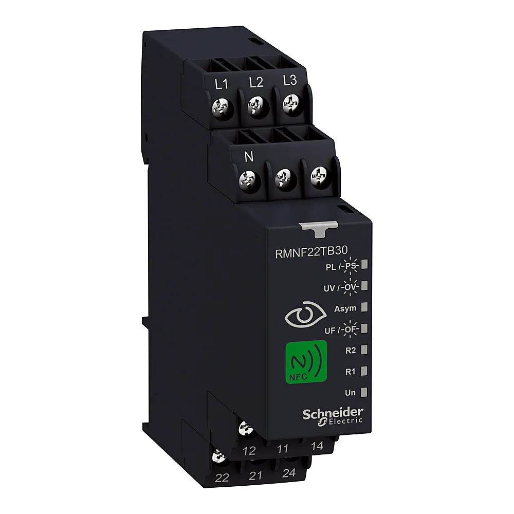Реле контролю трифазної напруги багатофункціональне NFC 2CO 8 А Schneider Electric RMNF22TB30