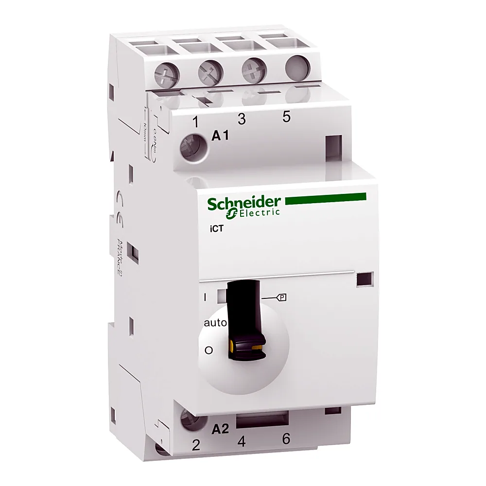 Контактор Acti9 iCT 25 А 3NO 220/240 В AC 50 Гц з ручним керуванням Schneider Electric A9C21833