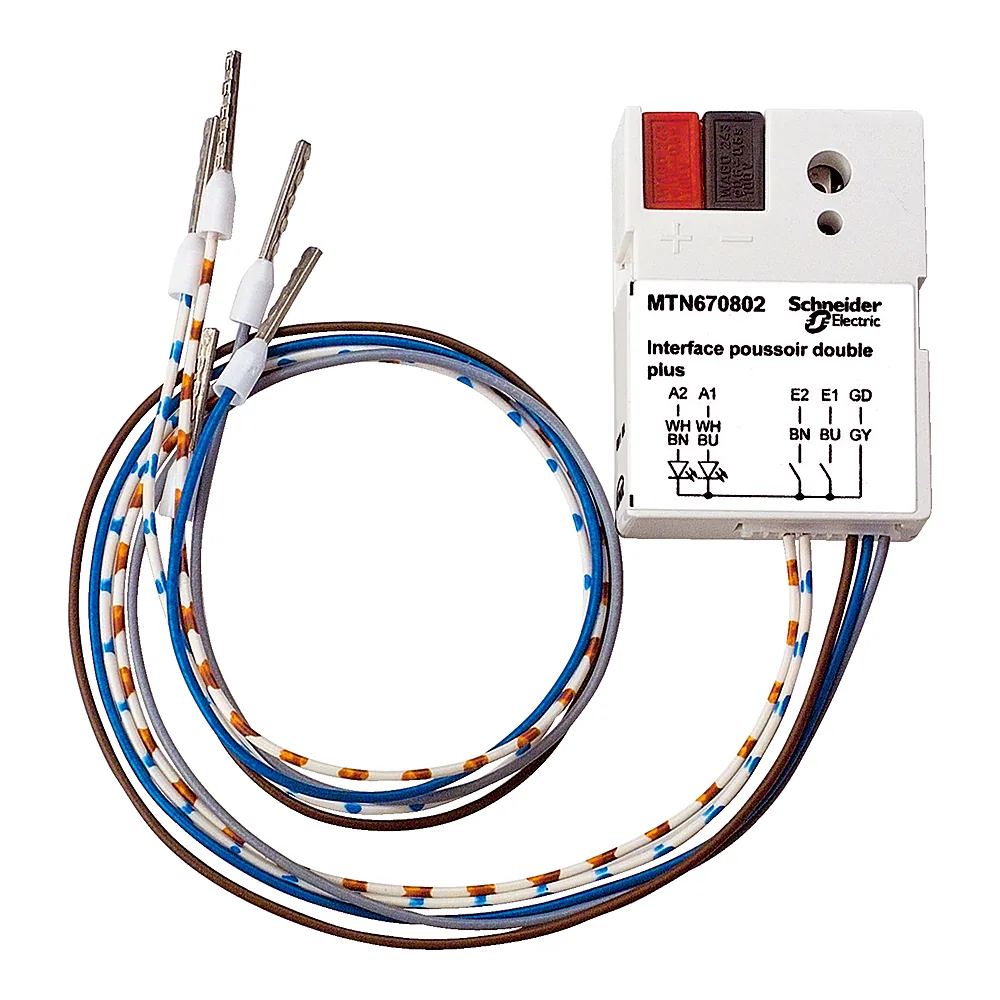 Інтерфейс KNX для 2-кнопкового вимикача Plus полярно-білий Schneider Electric MTN670802