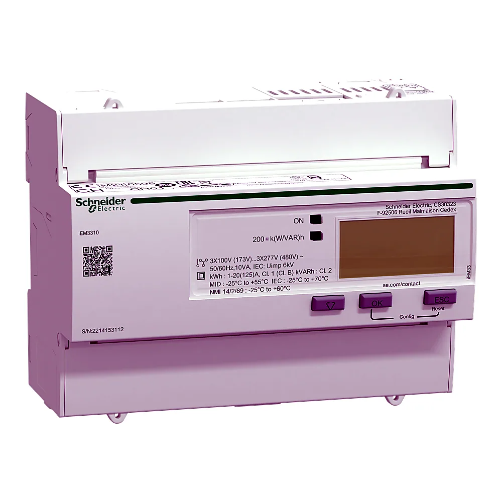 Лічильник електроенергії Acti9 iEM3310 3-фазний 125 А з імпульсним виходом Schneider Electric A9MEM3310