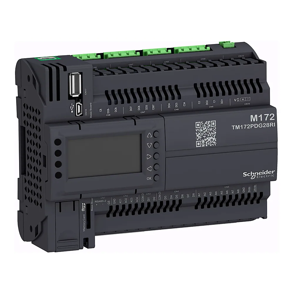 Контролер програмований логічний Modicon M172P з дисплеєм 28 входів/виходів Ethernet ізольований Schneider Electric TM172PDG28RI