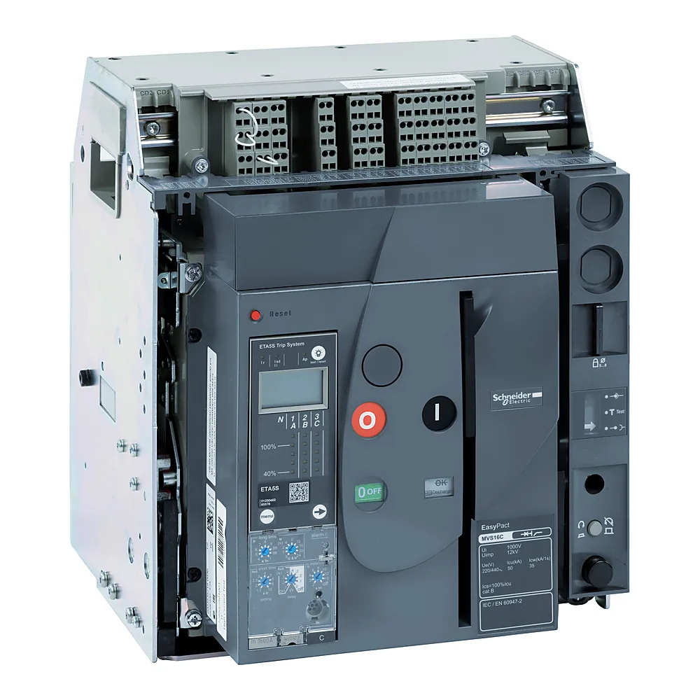 Автоматичний вимикач EasyPact MVS 3P 1000 А 50 кА розчеплювач ET6G висувний з ручним приводом Schneider Electric MVS10C3MW6L