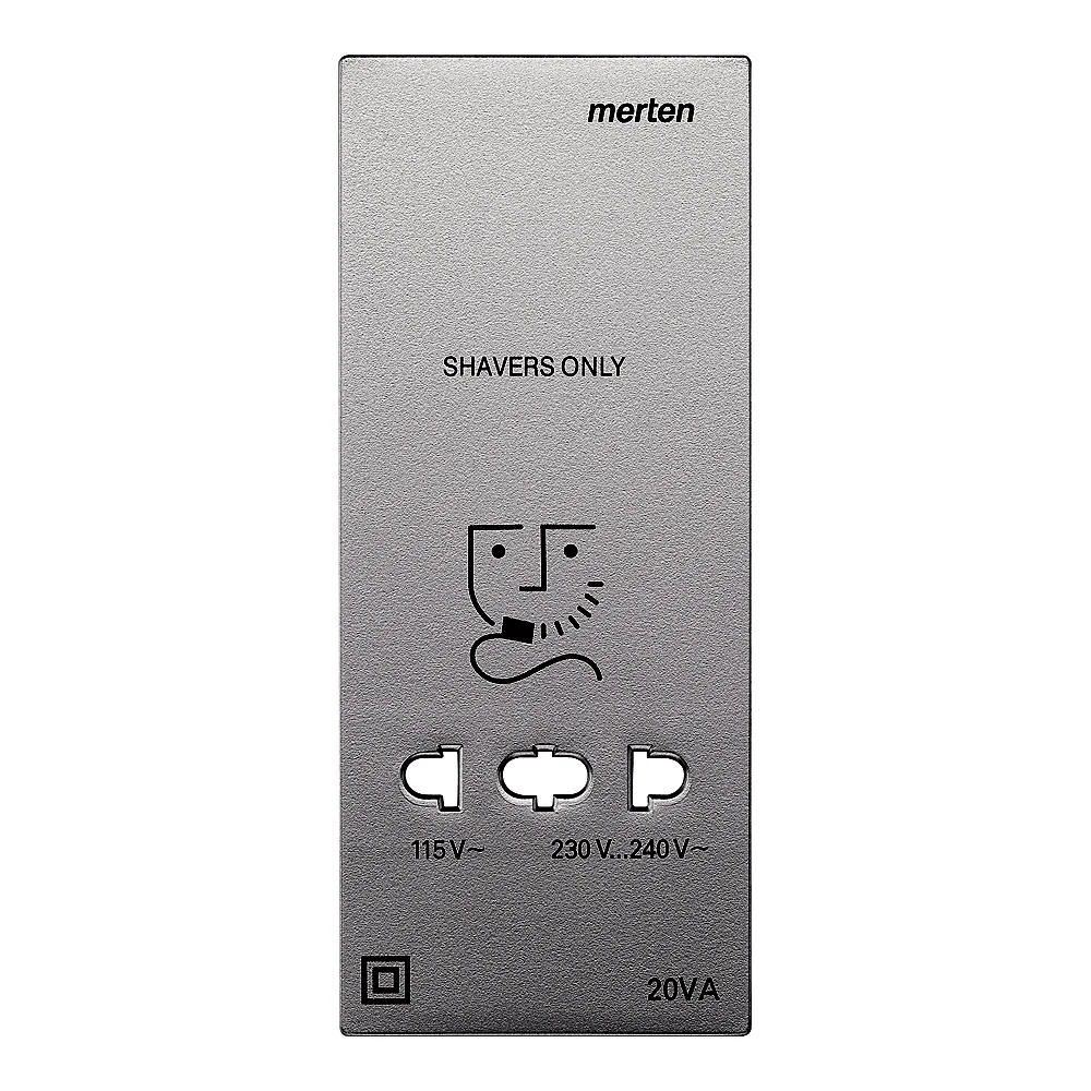 Накладка розетки для гоління System M алюміній Schneider Electric 213560