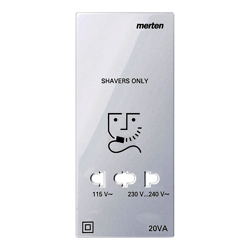 Накладка розетки для гоління System M полярно-біла глянцева Schneider Electric 213619
