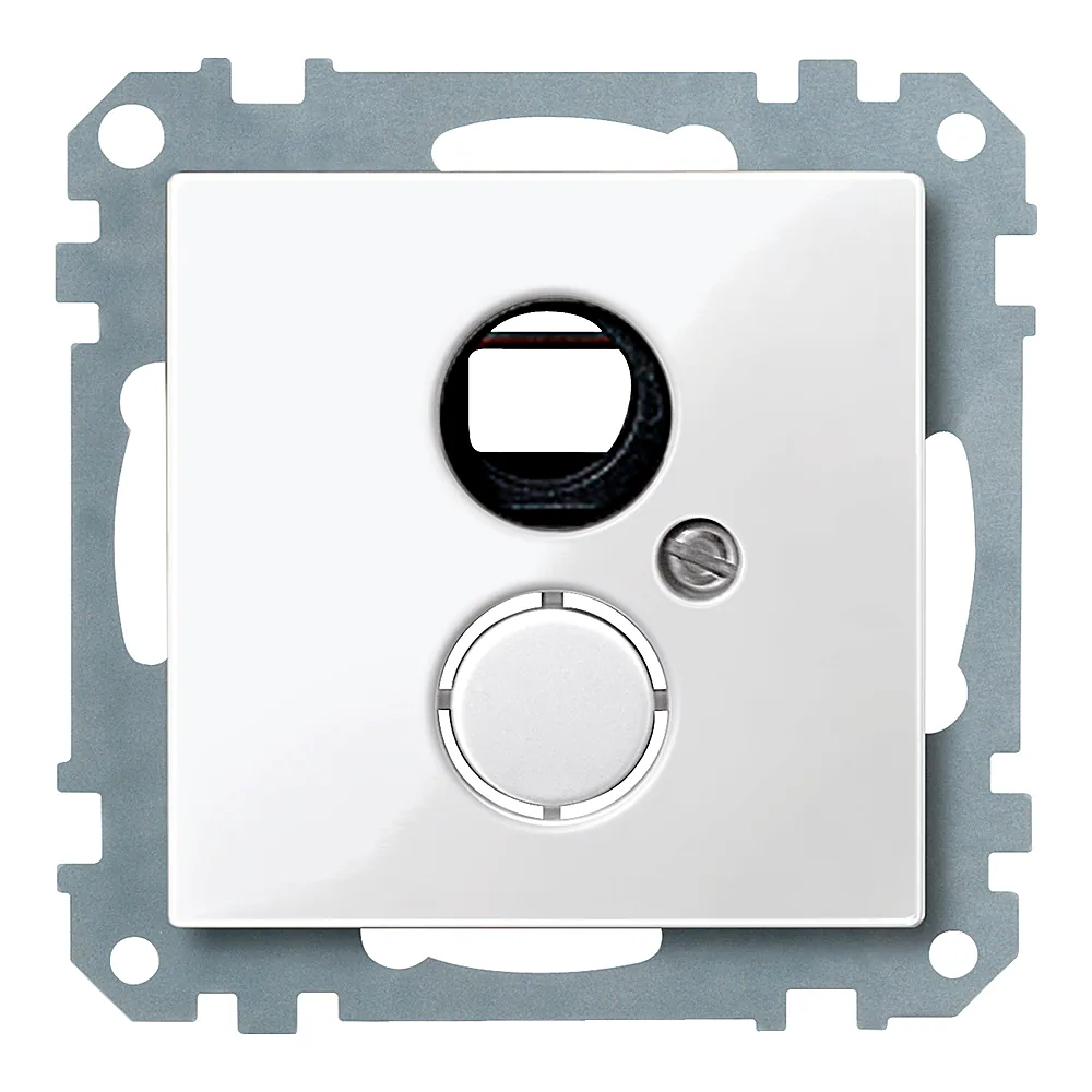Накладка з супортом для механізму DIN 41524 System M полярно-біла глянцева Schneider Electric 290319