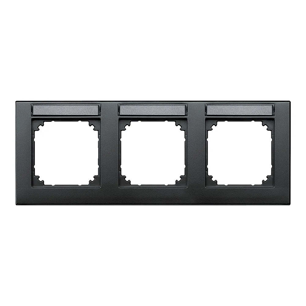 Рамка M-Plan System M 3-постова горизонтальна з полем для маркування антрацит Schneider Electric 472314