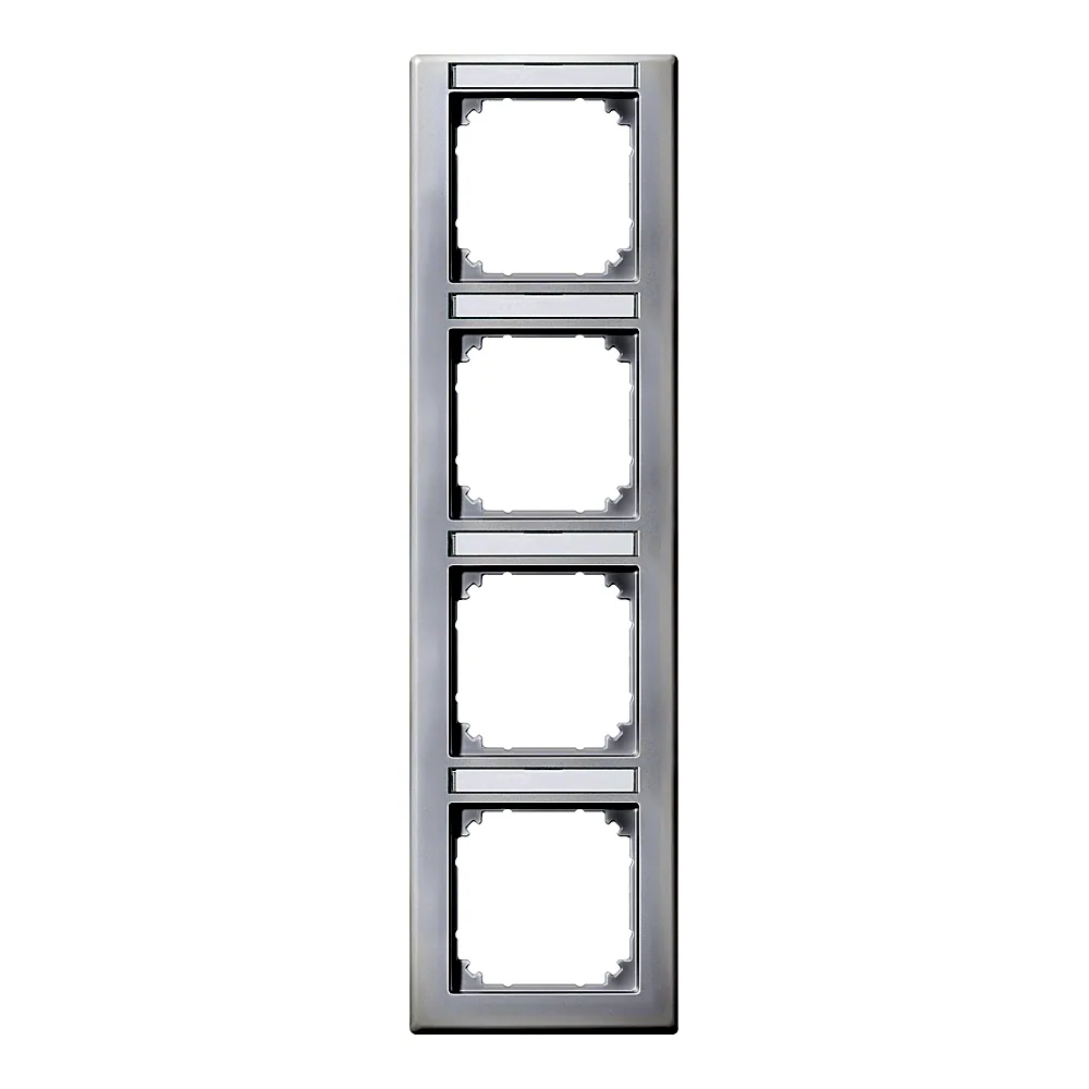 Рамка M-Smart System M 4-постова вертикальна з полем для маркування полярно-біла Schneider Electric 474419