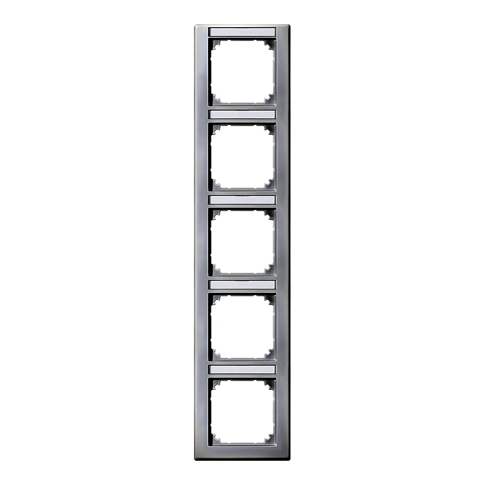 Рамка M-Smart System M 5-постова вертикальна з полем для маркування полярно-біла Schneider Electric 474519