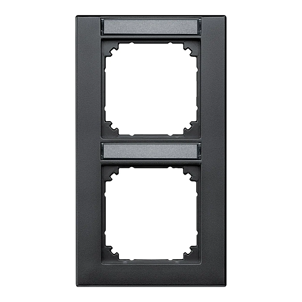 Рамка M-Plan System M 2-постова вертикальна з полем для маркування антрацит Schneider Electric 476214
