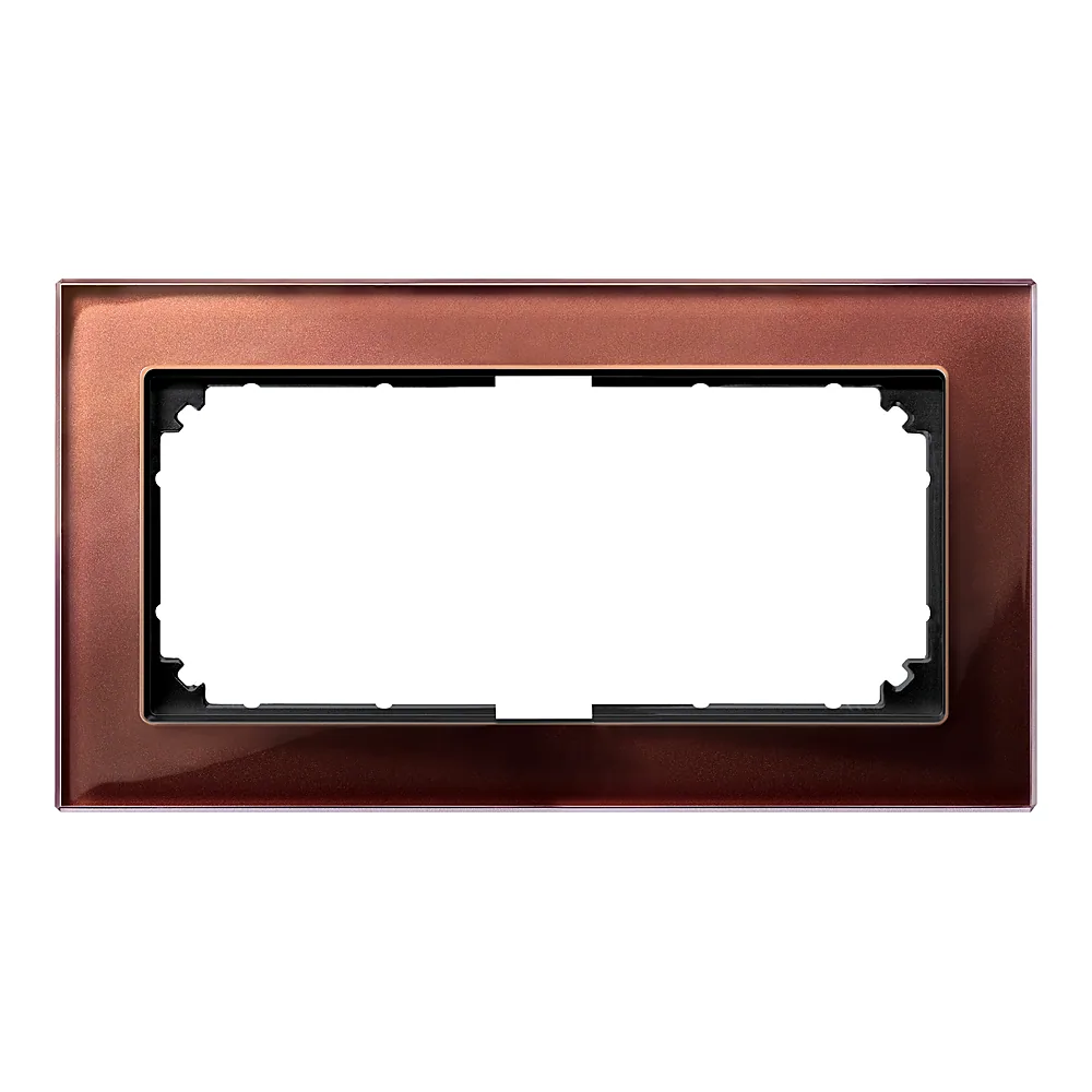 Рамка M-Plan System M 2-постова без перегородки скляна махагон Schneider Electric 487815