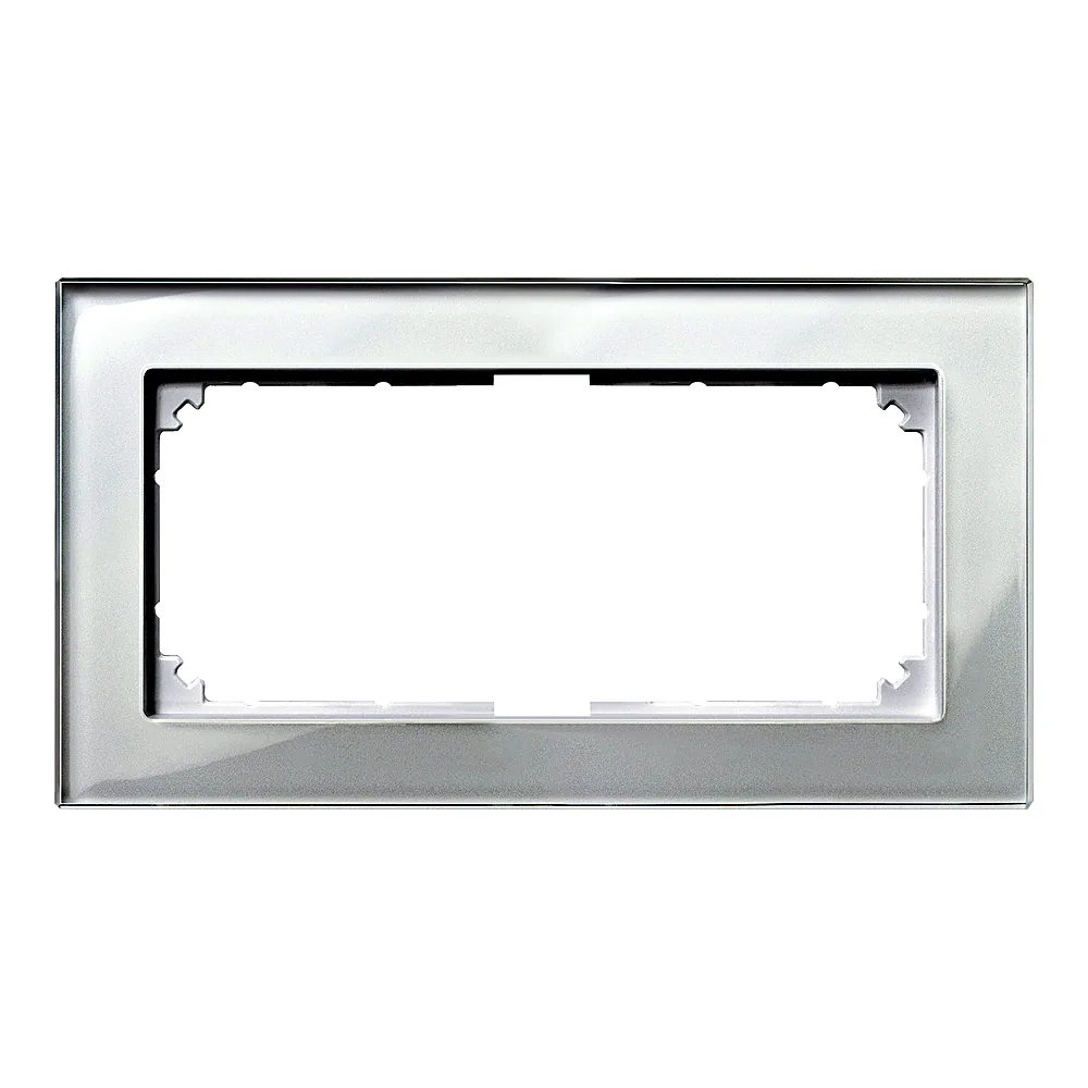 Рамка M-Plan System M 2-постова без перегородки скляна білий діамант Schneider Electric 487819