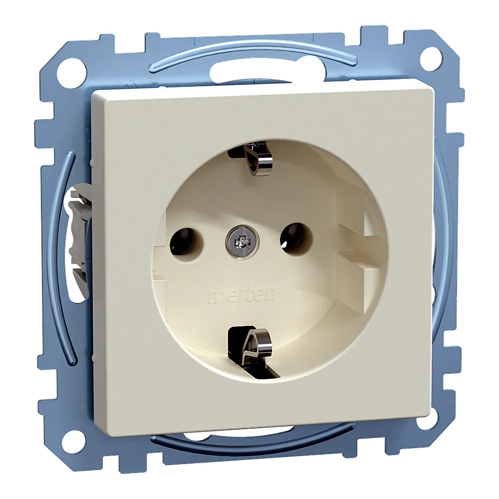 Розетка System M з заземленням 16 А полярно-біла Schneider Electric MEG2301-0419