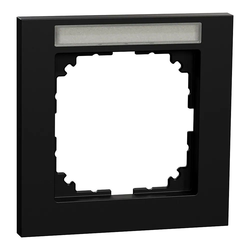 Рамка M-Pure System M 1-постова з полем для маркування чорна матова Schneider Electric MEG4011-3603