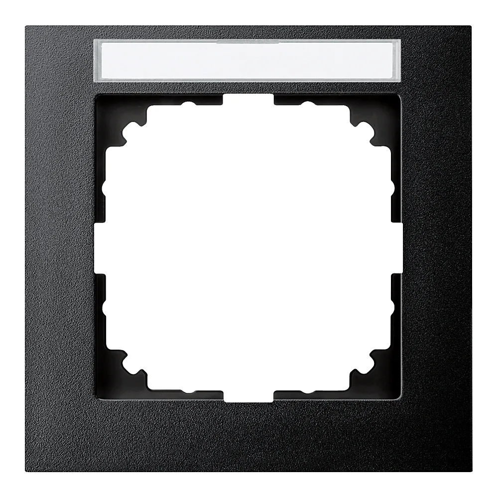 Рамка M-Pure System M 1-постова з полем для маркування антрацит Schneider Electric MEG4011-3614