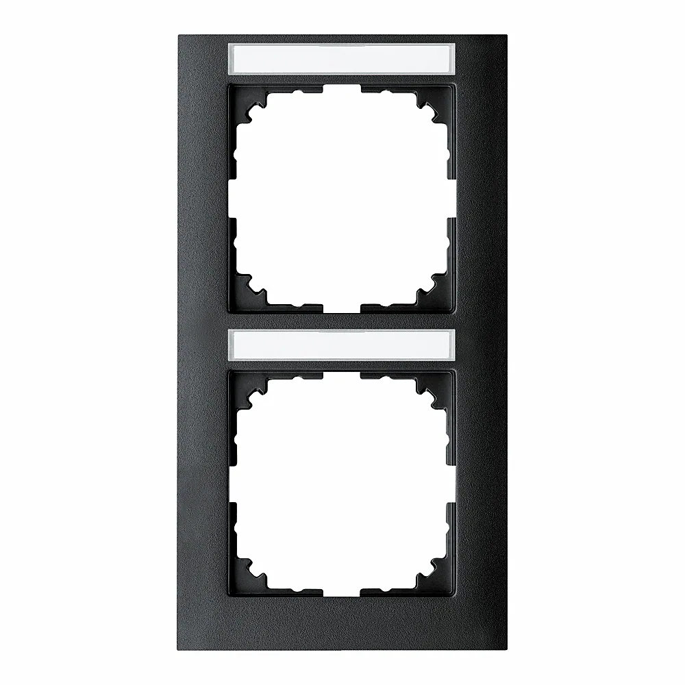 Рамка M-Pure System M 2-постова вертикальна з полем для маркування антрацит Schneider Electric MEG4022-3614