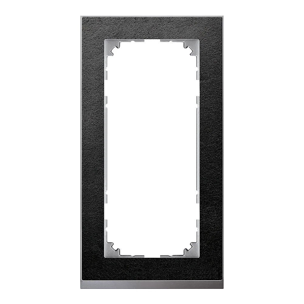 Рамка M-Pure Decor System M 2-постова без перегородки камінь/алюміній Schneider Electric MEG4025-3669