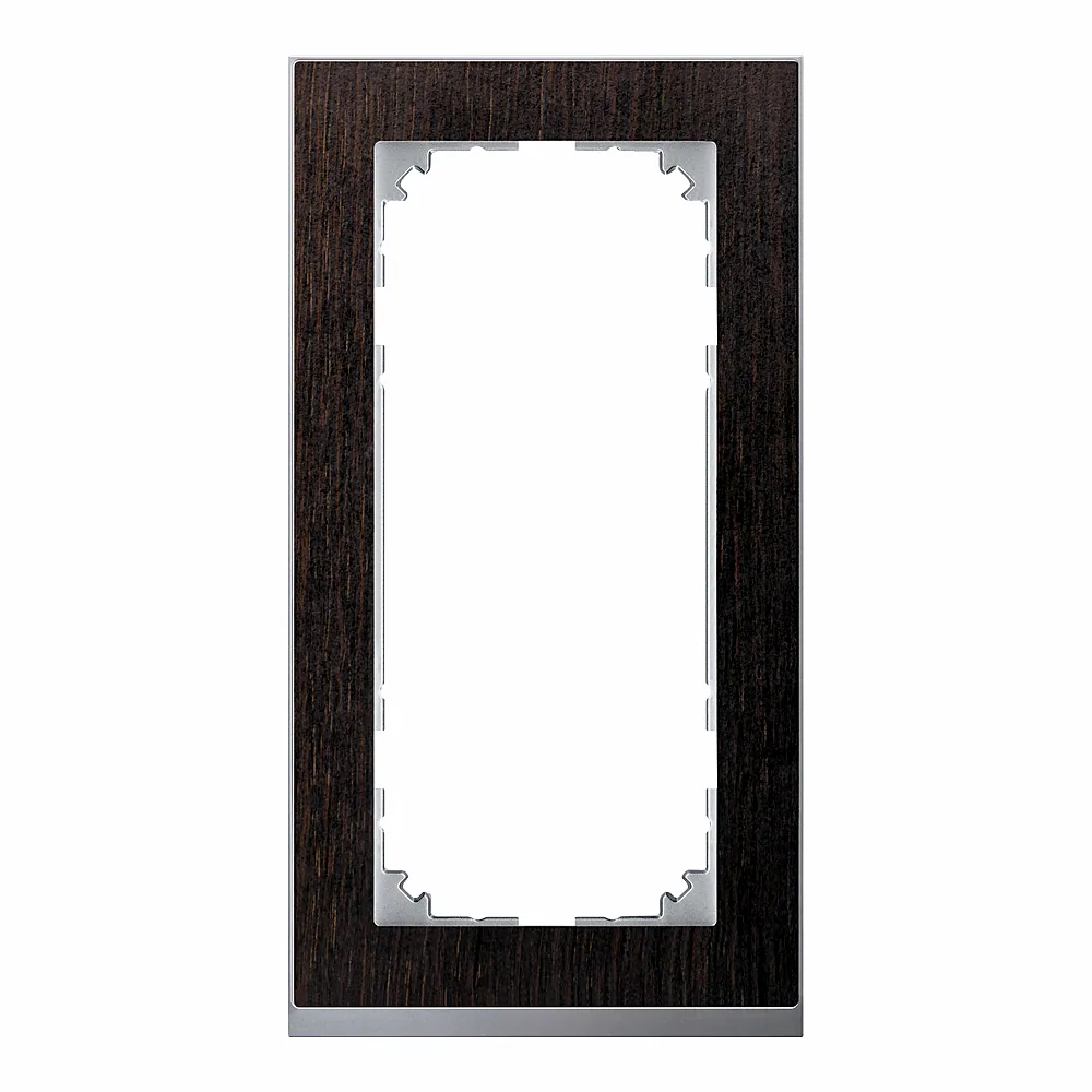 Рамка M-Pure Decor System M 2-постова без перегородки венге/алюміній Schneider Electric MEG4025-3671