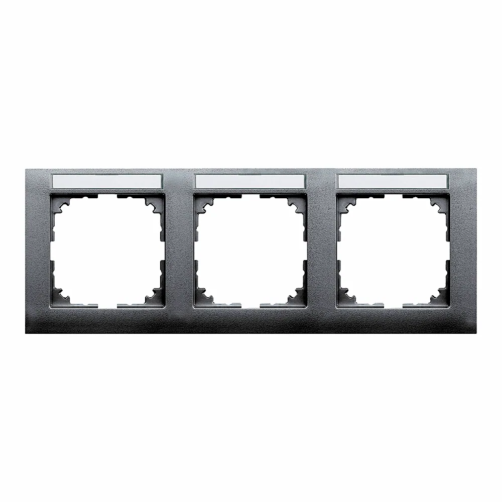 Рамка M-Pure System M 3-постова горизонтальна з полем для маркування алюміній Schneider Electric MEG4031-3660
