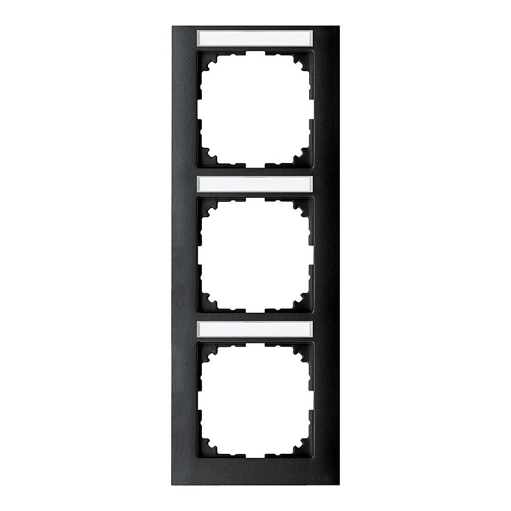 Рамка M-Pure System M 3-постова вертикальна з полем для маркування антрацит Schneider Electric MEG4032-3614