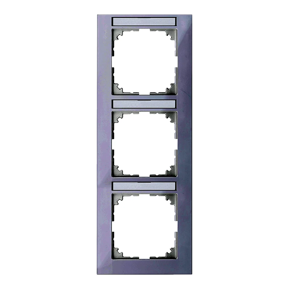 Рамка M-Pure System M 3-постова вертикальна з полем для маркування полярно-біла глянцева Schneider Electric MEG4032-3619