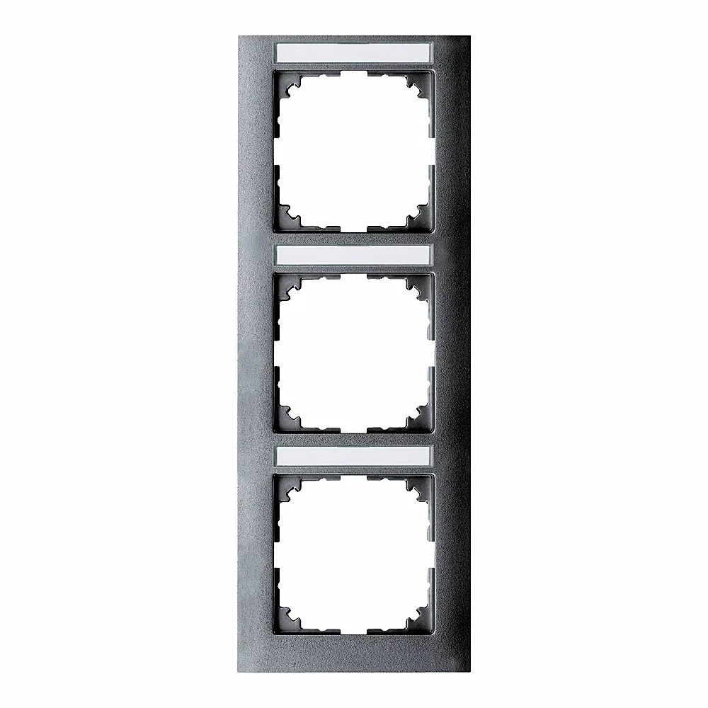 Рамка M-Pure System M 3-постова вертикальна з полем для маркування алюміній Schneider Electric MEG4032-3660