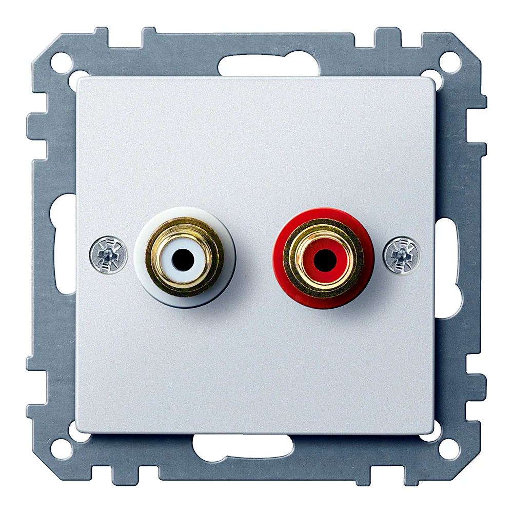 Механізм аудіорозетки RCA System M полярно-білий Schneider Electric MEG4350-0419