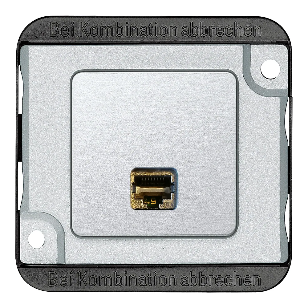 Розетка комп'ютерна Actassi 1xRJ45 категорія 6A STP Panzer алюмінієва Schneider Electric MEG4576-7021