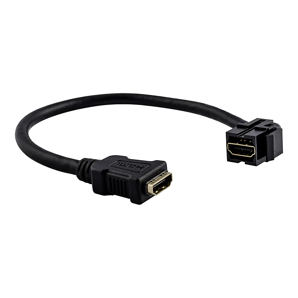 Конектор Keystone HDMI гнучкий jack/jack чорний Schneider Electric MEG4583-0002