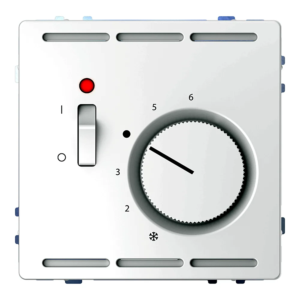 Терморегулятор кімнатний System D 24 В з вимикачем білий лотос Schneider Electric MEG5761-6035