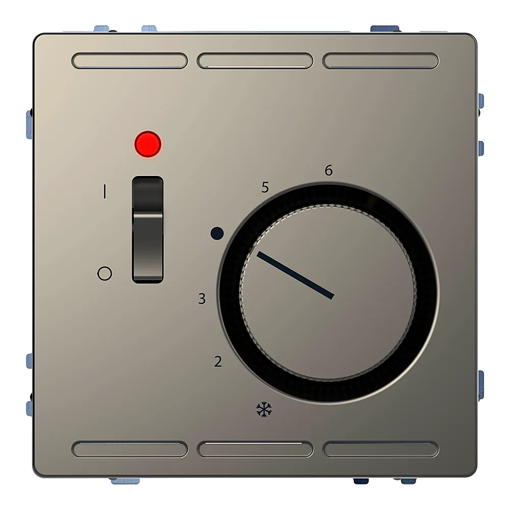 Терморегулятор кімнатний System D 24 В з вимикачем нікель Schneider Electric MEG5761-6050