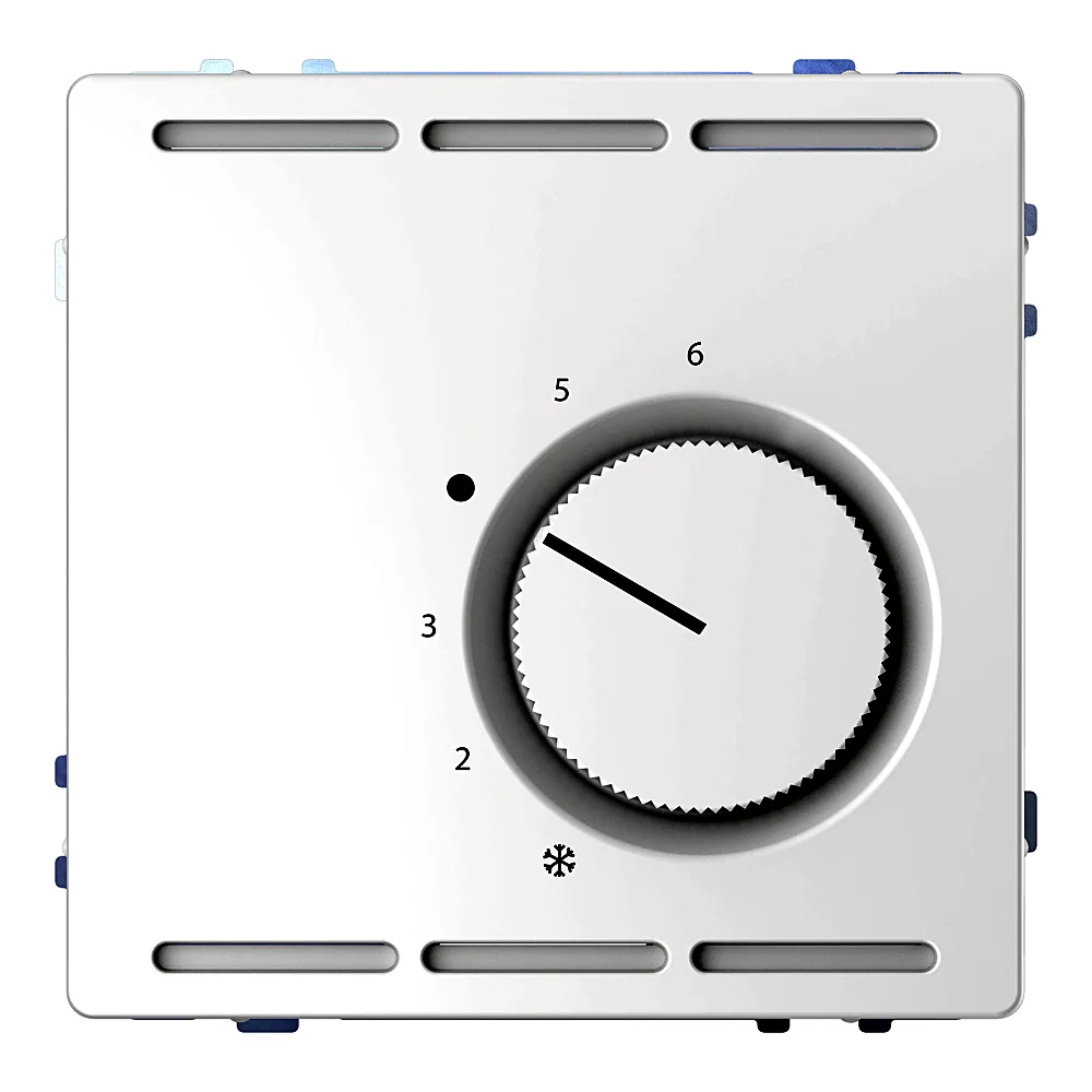 Терморегулятор кімнатний System D з перемикачем білий лотос Schneider Electric MEG5762-6035