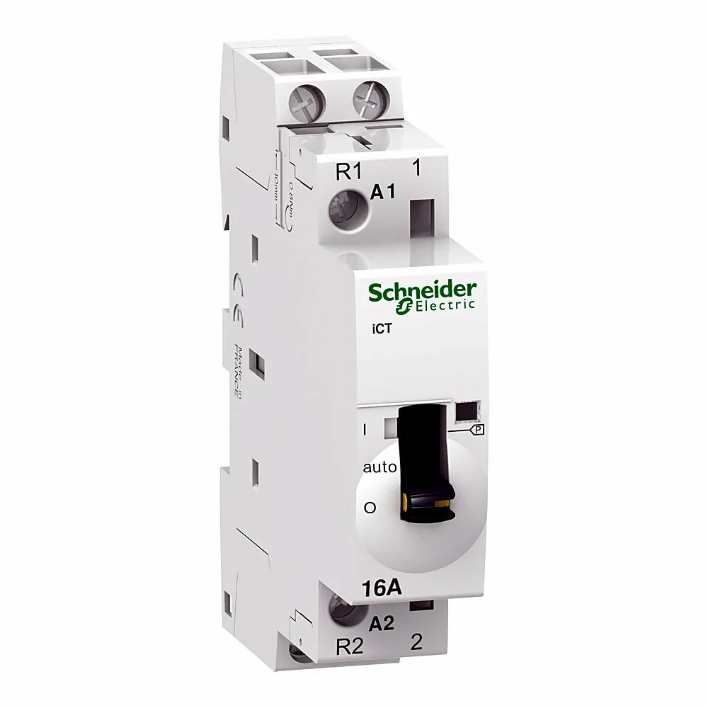 Контактор Acti9 iCT 16 А 1NO+1NC 230/240 В AC 50 Гц з ручним керуванням Schneider Electric A9C23715