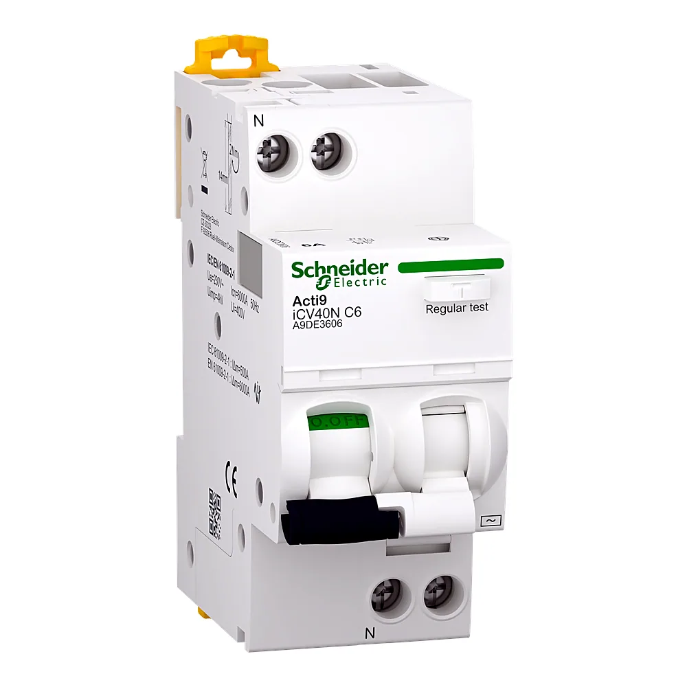 Диференційний автоматичний вимикач Acti9 iCV40N 1P+N C 6 А 6 кА 30 мА тип AC Schneider Electric A9DE3606