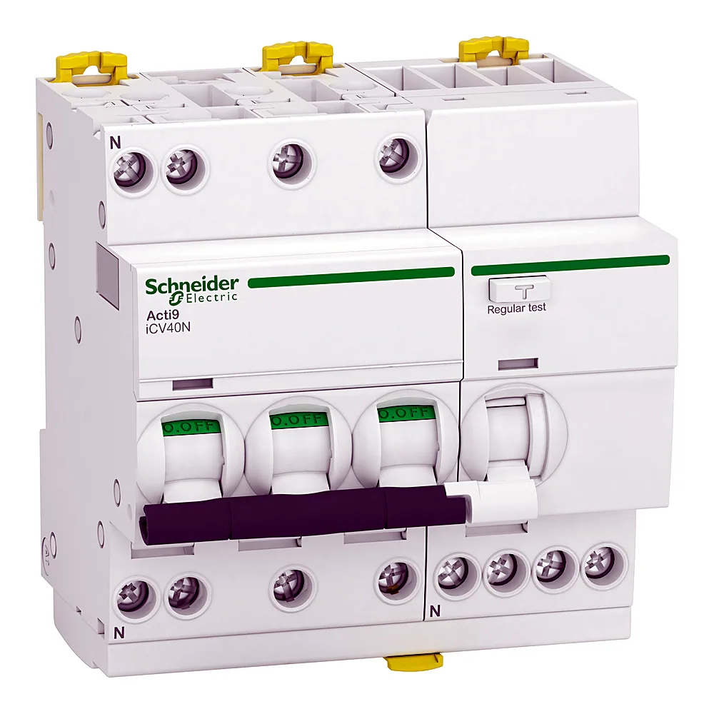 Диференційний автоматичний вимикач Acti9 iCV40N 3P+N B 20 А 6 кА 30 мА тип AC Schneider Electric A9DH3720