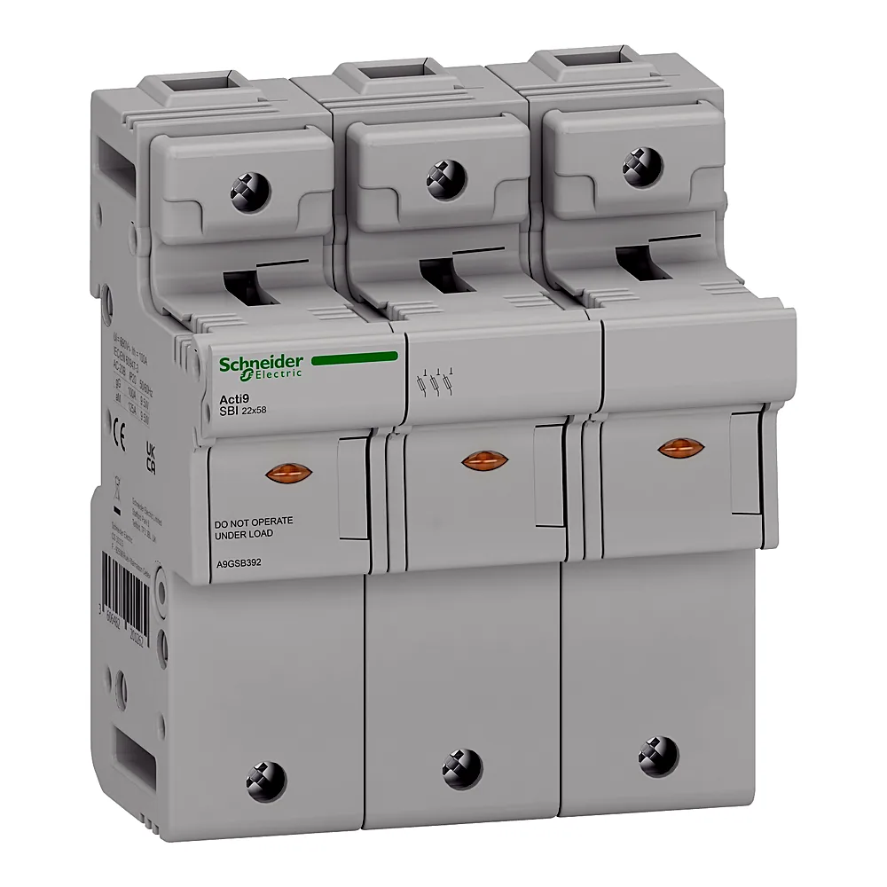 Роз'єднувач-запобіжник Acti9 SBI 3P 125 А 22х58 мм Schneider Electric A9GSB392